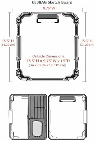 ArtBin Sketch Board with Internal Craft Storage, Drawing Surface, Grey - Image 3