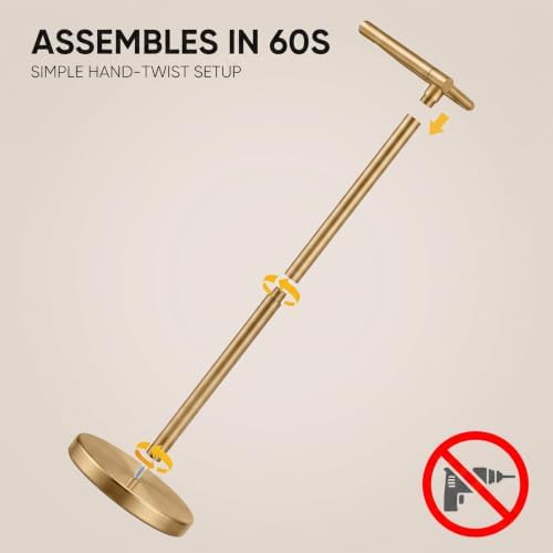 BESy Brushed Gold Freestanding Toilet Paper Holder Stand Free Standing - Image 6