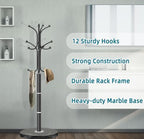 OIRUMIE Coat Rack,Coat Rack Stand with 12 Hooks,Coat Tree Stand for Corner - Image 4