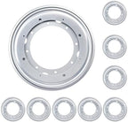 9 Pack 9" Lazy Susan Turntable Bearing Plate, Heavy Duty 750lbs Load Capacity, Lazy Susan Turntable Ball Bearing for Rotating Table, Serving Tray, Kitchen Storage(Silvery) by Unknown