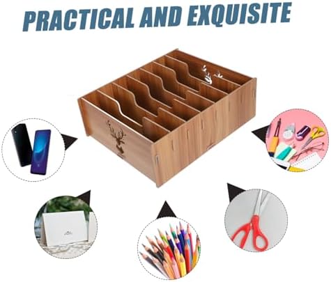 Wood Desktop File Organizer Shelf for Mail Receipts and Invoices - Image 7