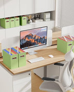 Oterri Portable Collapsible Cardboard File Box with Handle for Letter-Size - Image 3