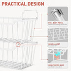 Goovilla Freezer Organizer Bins for 5-7 Cu.FT Chest Freezer, 4 Pack White - Image 2