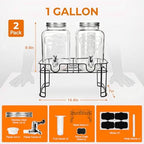 Accguan 1-Gallon Beverage Dispenser with stand,Drink Dispenser 2 pack - Image 2