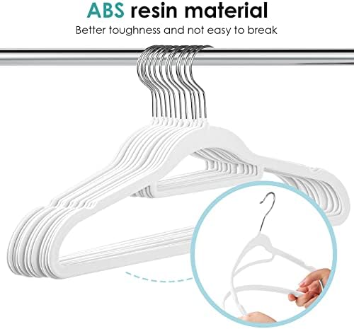 Velvet Hangers Non Slip Felt Hangers, Velvet Clothes Hangers Space Saving - Image 3