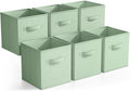 Sorbus Fabric Storage Cubes, 6-Pack Foldable Bins (11 Inch, Sage Green) by Sorbus