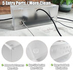 Cable Management Box with Lock,Cable Organizer Box & Power Strip Cover,Frosted Acrylic, Wire Storage and Organization for Cords,Suitable for TV, Computer,Child and Pet Proof(2PC) - Image 6