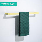 5-Pieces Bathroom Accessories Set, Stainless Steel Bathroom Hardware Set, 23.6 Inch Bath Towel Bar Set, Towel Hooks,Towel Racks for Bathroom Wall Mounted,Brushed Gold,SE96026S-5BG - Image 2
