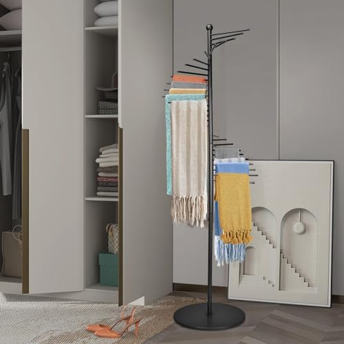 Scarf Rack Freestanding Metal Scarf Display Stand Spiral Hijab Organizer - Image 5