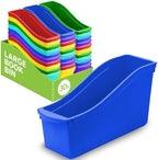 Storex Large Book Bin, Linking Storage Bin, Dry Erase Surface, 14.3 x 7 x 5.3 Inches, STEM Assortment, (70105A06C) (Pack of 30) by Storex