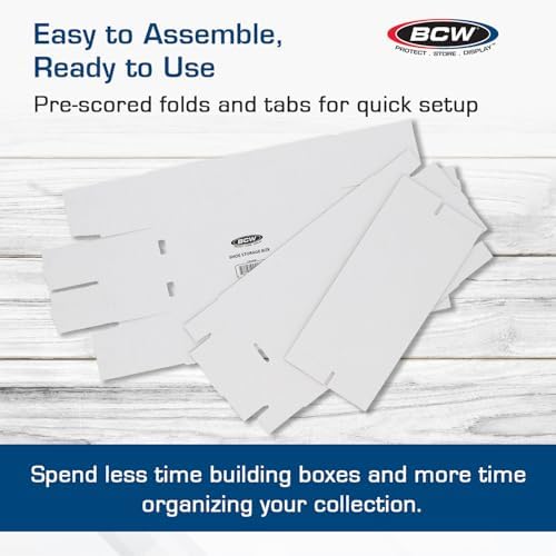 BCW Shoe Storage Card Box - 2 ct | Cardboard Box for Trading Cards, Gaming Cards, and Collectibles | Holds 1600 Standard Cards or 300 3x4 Toploaders | Gaming Card Organizer Box | Assembly Required - Image 5