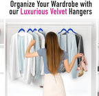 Velvet Hangers 30 Pack, Non-Slip Slim Felt Clothes Hangers, Navy Blue - Image 7