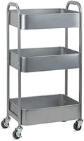 MAX Houser 3-Tier Rolling Utility Cart with Caster Wheels, Silvery-Grey by MAXHouser