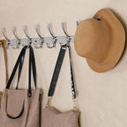 WEBI Coat Rack Wall Mount Long,8 Tri Hooks for Hanging Coats,30 inch Hook Rack Rail,Coat Hanger Wall Mounted for Clothes,Jacket,Hat,Chrome,2 Packs - Image 2