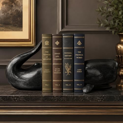 Comfy Hour 13.2 Inch Whale Bookends, Nautical Decor, Set of 2 - Image 4