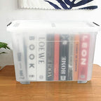 Bringer 4-Pack Large Plastic Storage Box, 50 L Wheeled Clear Storage Boxes - Image 6