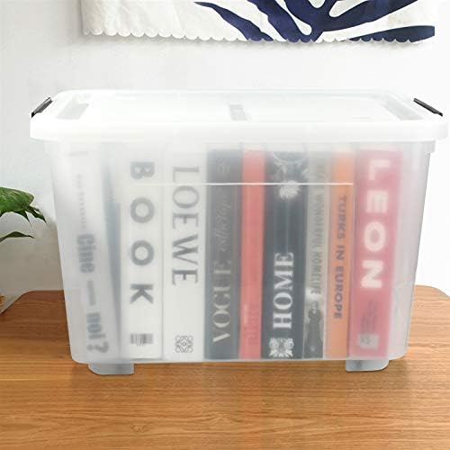 Bringer 4-Pack Large Plastic Storage Box, 50 L Wheeled Clear Storage Boxes - Image 6