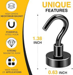 DIYMAG Magnetic Hooks, 30lbs 120pcs Cruise Cabin Essentials Heavy Duty Black - Image 2
