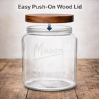 kitchentoolz Large Mason Jars with Lids – 64 oz Mason Jars Wide Mouth, 1/2 Gallon Glass Jar with Lid for Pantry Storage, Canning, Flour, Dry Goods – 2 Pack - Image 2