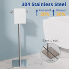 RUACQ Bathroom Toilet Paper Holder Stand, Chrome - Image 6