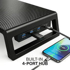 Zapuno Desk Organizer and Accessories, Computer Monitor Stand Riser with USB Hub , Laptop Stand - Image 4