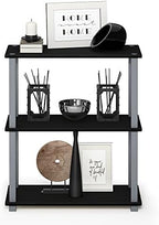 Furinno TURN-S-TUBE Storage Shelves Set of 2, 3-Tier Book Shelf, Corner Shelf, Toolless Open Shelves, Square Tubes, for Organization and Storage, Living Room, Garage, Home Office, Black - Image 5