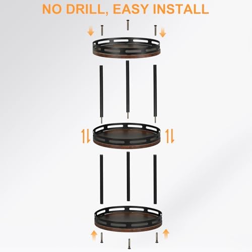 3 Tier Lazy Susan Organizer - 360° Rotating Spice Rack - Image 7