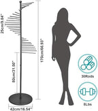 Scarf Rack Freestanding Metal Scarf Display Stand Spiral Hijab Organizer - Image 4