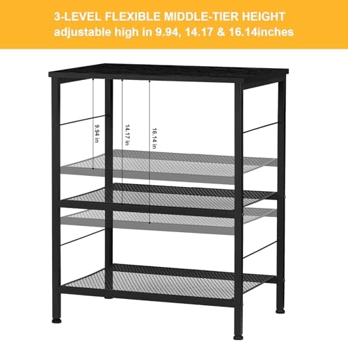 LIANTRAL Rolling Cart, 3-Tier Microwave Cart Kitchen Storage On Wheels - Image 5