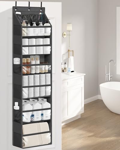 STORAGE MANIAC Over Door Organizer Hanging Shelves Large Clear Deep Pockets - Image 2