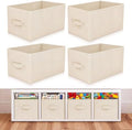Yinder 4 Pcs Cube Storage Bin, Beige 14''x10''x8'' Storage Cubes by Yinder