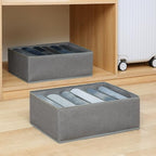 Qozary Jeans Pants Organizer for Closet, 4 Pack Drawer Organizers for Clothing, 6 Grids Wardrobe Clothes Organizer, Jean Organizer for Closet, Deep Drawer, Clothes Organizer for Shirts, Legging - Image 6
