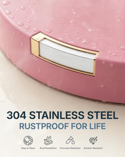 RARXTR Toilet Paper Holder Stand with Heavy Stable Base No Tipping Pink - Image 6