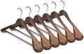 Nature Smile Luxury Wooden Suit Hangers 12 Pack Wood Coat Hangers Jacket Outerwear Shirt Hangers,with Extra-Wide Shoulder, 360 Degree Swivel Hooks & Anti-Slip Bar with Screw(Retro Color) by NatureSmile