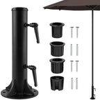 Patio Umbrella Base Outdoor Umbrella Mount Holder Round Heavy Duty by Unknown