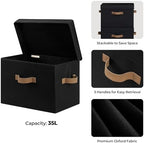 StorageWorks Fabric Storage Bins with Lids, Closet Storage Bins - Image 3