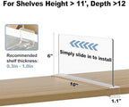 Small Shelf dividers Closet Organizers: 6-inch (Shorter Version) - Image 2