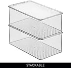 iDesign Stackable Shoe Box with Hinged-Lid, Set of 4, Clear - Image 5