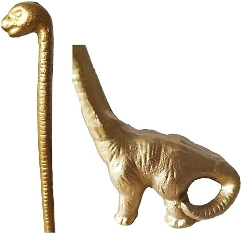 Cast Iron Dinosaur Paper Towel Holder - Free Standing Toilet Paper Holder - Rustic Brown w/Vintage Finish - Image 5