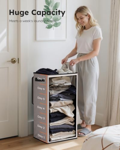 SOLEDI 100L Laundry Hamper with Lid, Large Collapsible Laundry Basket - Image 3
