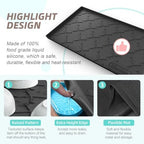 SIKADEER Waterproof Under Sink Mat 34" x 19" Cabinet Protector Silicone Mat - Image 4