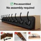 WEBI Coat Rack Wall Mount,38 9/16" Long,10 Hooks,Coat Hooks Wall Mounted Large Coat Hanger Wall Hooks for Hanging Coats,Clothes,Jacket,Hats,Entryway,Black - Image 6