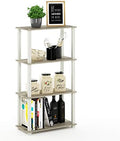 Furinno TURN-S-TUBE Storage Shelves, 4-Tier Book Shelf, Corner Shelf, Toolless Open Shelves, for Organization and Storage, Living Room, Garage, Home Office, Sonoma Oak by Furinno-FitsYourSpaceFitsYourBudget