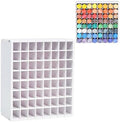 Krafetto 64 Grids Craft Paint Storage Organizer, Wall-mountable Paints Holder, Stackable Paint Bottle Rack Stand for 2oz Acrylic Craft Paints by Krafetto