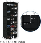 Libeder 30 Section Hanging Shoe Organizer & Storage for Closet, Black - Image 3