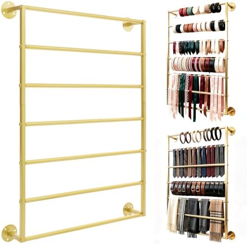 7 Tier Scarf Display Rack Tie Hijab Ribbon Organizer Gift Wrap Paper Holder by kunghei