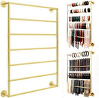 7 Tier Scarf Display Rack Tie Hijab Ribbon Organizer Gift Wrap Paper Holder by kunghei