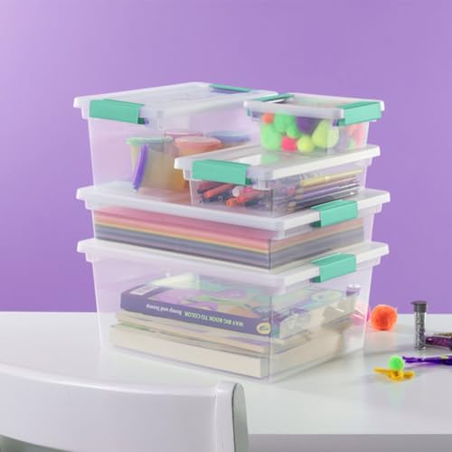 Sterilite Clip Box, Stackable Clear Plastic Bins- Small, 30-Pack - Image 6
