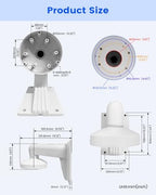 Metal Security Camera Wall Mount Bracket Compatible with HIK Dome Cameras - Image 3