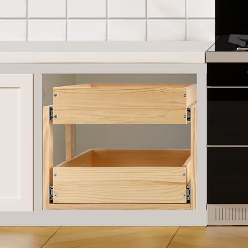 Mulush Pull Out Cabinet Organizer 23''W×21''D×16''H Slide Out Drawer - Image 6